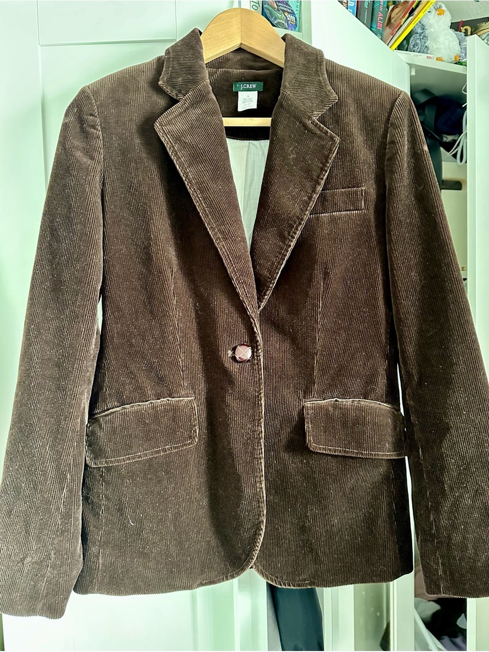 J. Crew Brown Corduroy Single-Button Blazer